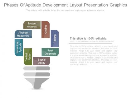 Phases of aptitude development layout presentation graphics
