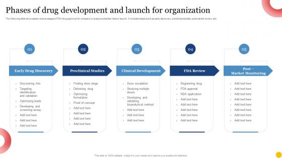 Phases Of Drug Development And Launch For Organization