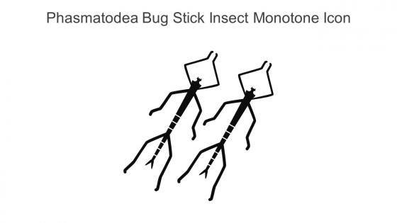 Phasmatodea Bug Stick Insect Monotone Icon In Powerpoint Pptx Png And Editable Eps Format