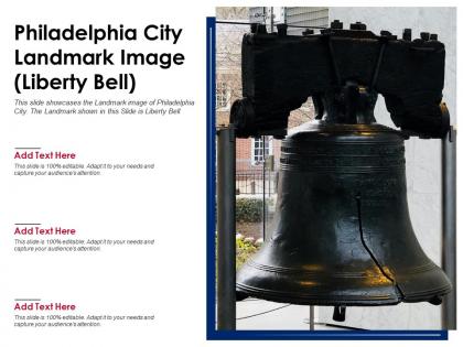 Philadelphia city landmark image liberty bell powerpoint template