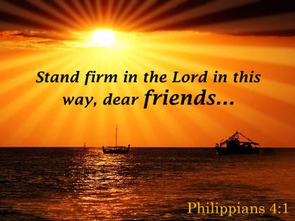 Philippians 4 1 the lord in this way dear powerpoint church sermon