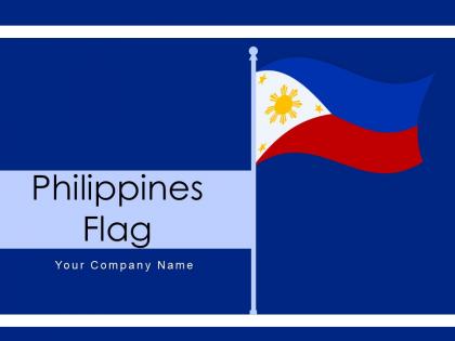 Philippines Flag Depicting National Hexagonal Location Representation