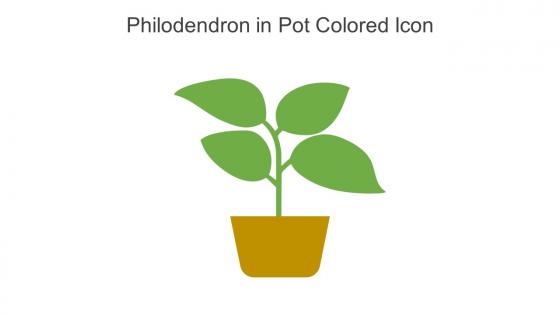 Philodendron In Pot Colored Icon In Powerpoint Pptx Png And Editable Eps Format