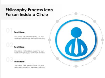 Philosophy process icon person inside a circle