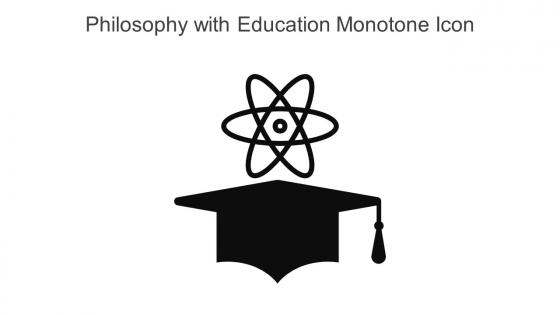 Philosophy With Education Monotone Icon In Powerpoint Pptx Png And Editable Eps Format