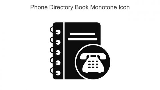Phone Directory Book Monotone Icon In Powerpoint Pptx Png And Editable Eps Format