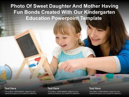 Photo of sweet daughter mother having fun bonds created with our kindergarten education template
