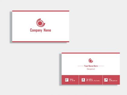 Photography business card design template