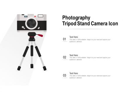 Photography tripod stand camera icon