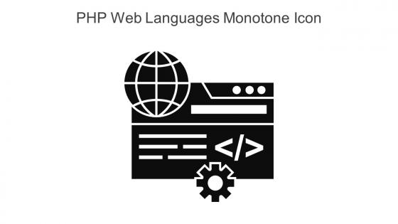 PHP Web Languages Monotone Icon In Powerpoint Pptx Png And Editable Eps Format