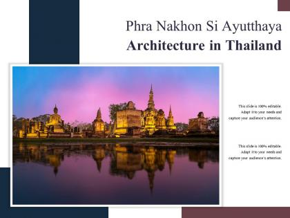 Phra nakhon si ayutthaya architecture in thailand