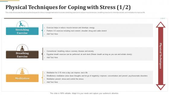 Physical Techniques For Coping With Occupational Stress Management Strategies