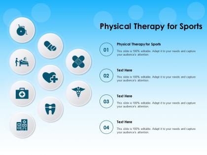 Physical therapy for sports ppt powerpoint presentation icon graphics design