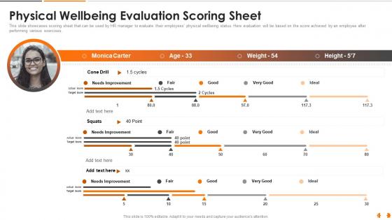 Physical wellbeing evaluation scoring sheet health and fitness playbook