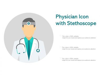 Physician icon with stethoscope