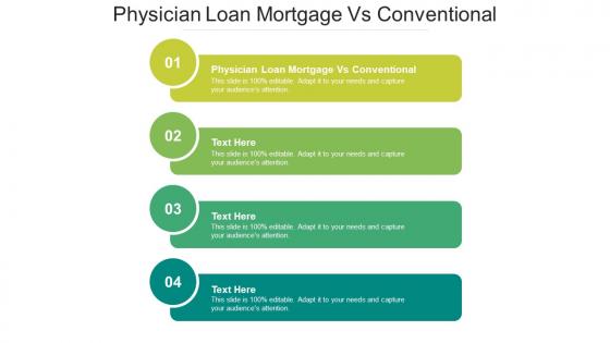 Physician loan mortgage vs conventional ppt powerpoint presentation pictures example cpb