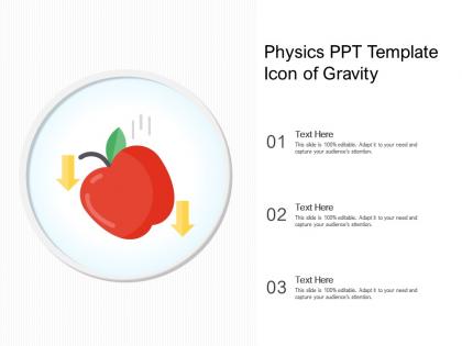 Physics ppt template icon of gravity
