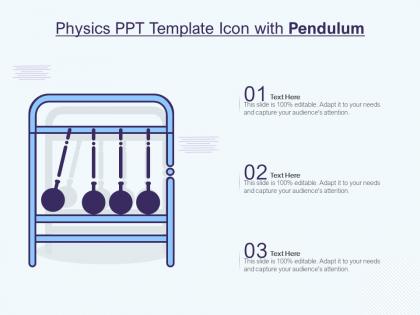 Physics ppt template icon with pendulum
