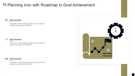 PI Planning Icon With Roadmap To Goal Achievement