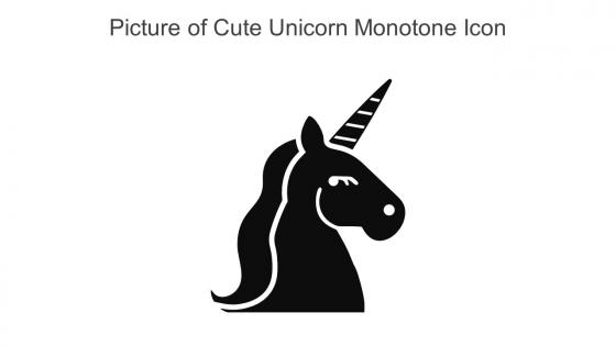 Picture Of Cute Unicorn Monotone Icon In Powerpoint Pptx Png And Editable Eps Format