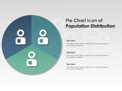 Pie chart icon of population distribution