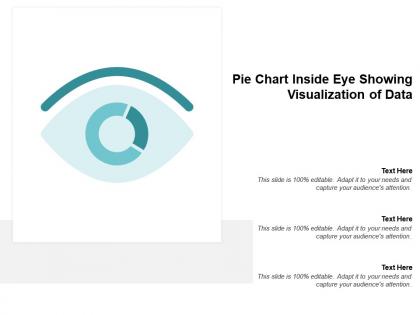 Pie chart inside eye showing visualization of data
