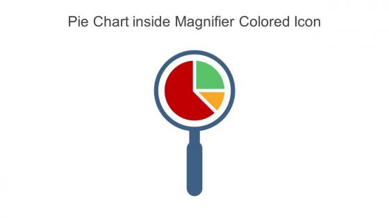 Pie Chart Inside Magnifier Colored Icon In Powerpoint Pptx Png And Editable Eps Format