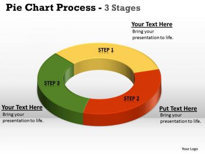 Pie chart process 3 stages 5