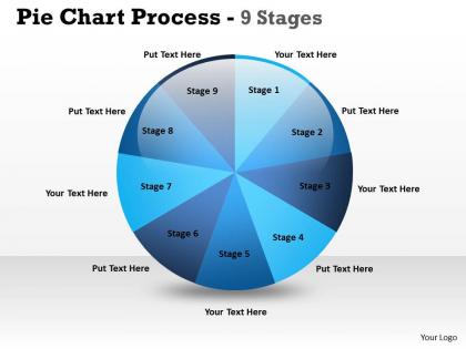 Pie chart process 9 stages 5