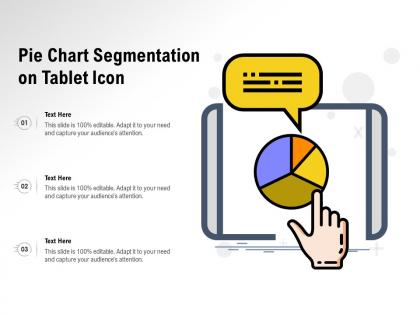 Pie chart segmentation on tablet icon