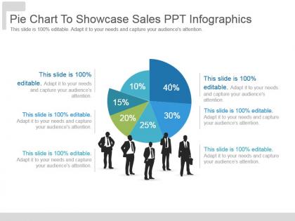 Pie chart to showcase sales ppt infographics