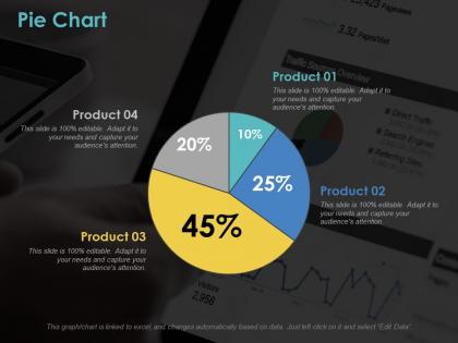 Pie chart with percentage ppt slides example introduction