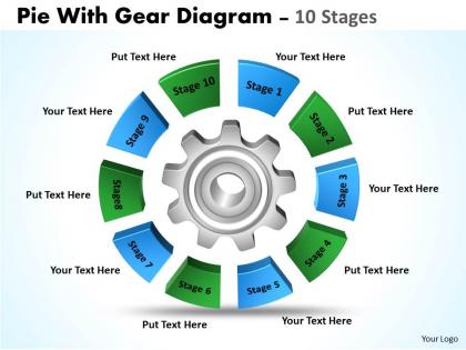 Pie with gear diagram 10. stages 5
