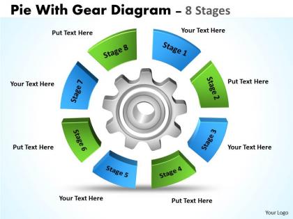 Pie with gear diagram 8 stages 6