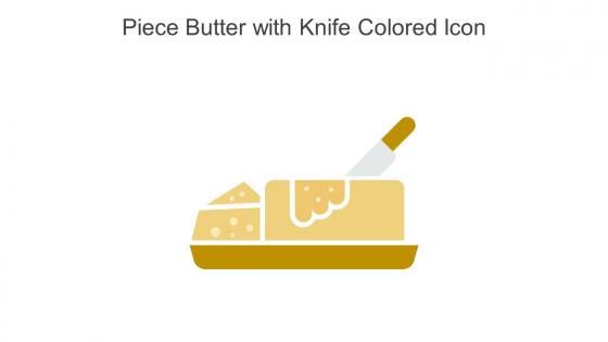 Piece Butter With Knife Colored Icon In Powerpoint Pptx Png And Editable Eps Format