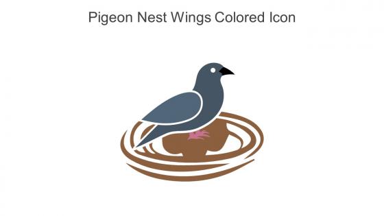 Pigeon Nest Wings Colored Icon In Powerpoint Pptx Png And Editable Eps Format