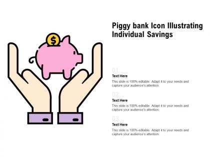 Piggy bank icon illustrating individual savings
