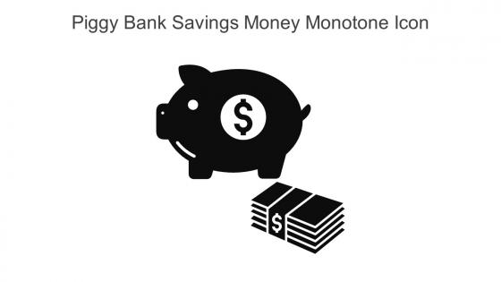 Piggy Bank Savings Money Monotone Icon In Powerpoint Pptx Png And Editable Eps Format