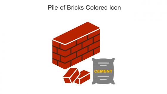 Pile Of Bricks Colored Icon In Powerpoint Pptx Png And Editable Eps Format