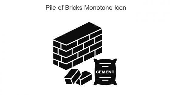 Pile Of Bricks Monotone Icon In Powerpoint Pptx Png And Editable Eps Format