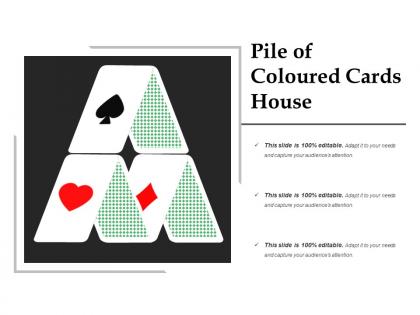 Pile of coloured cards house
