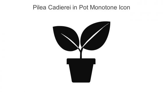 Pilea Cadierei In Pot Monotone Icon In Powerpoint Pptx Png And Editable Eps Format