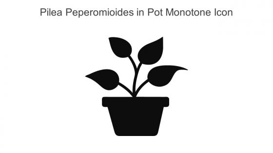 Pilea Peperomioides In Pot Monotone Icon In Powerpoint Pptx Png And Editable Eps Format