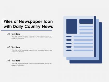 Piles of newspaper icon with daily country news