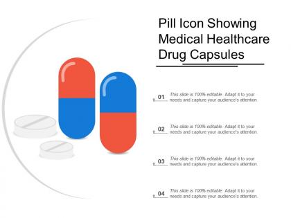 Pill icon showing medical healthcare drug capsules