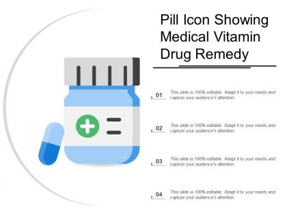Pill icon showing medical vitamin drug remedy