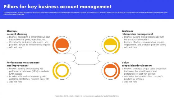 Pillars For Key Business Account Management Analyzing And Managing Strategy SS V