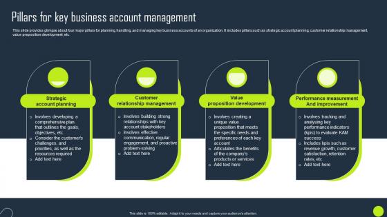Pillars For Key Business Account Management Key Business Account Planning Strategy SS