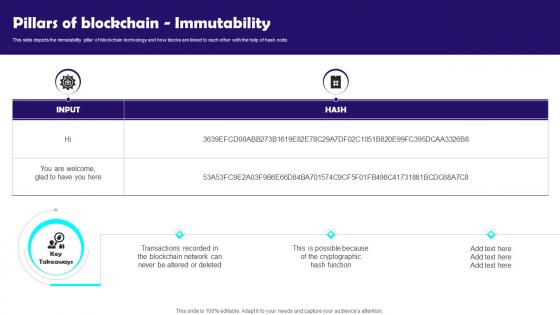 Pillars Of Blockchain Immutability Blockchain Technology Features