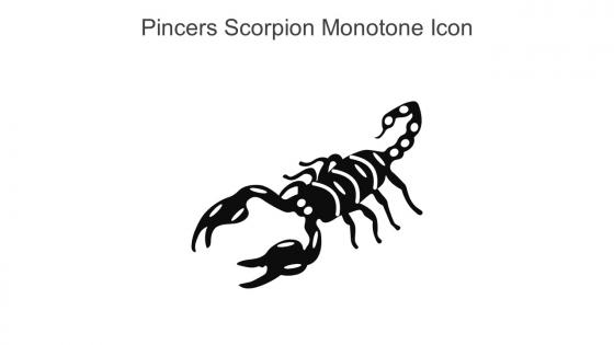 Pincers Scorpion Monotone Icon In Powerpoint Pptx Png And Editable Eps Format
